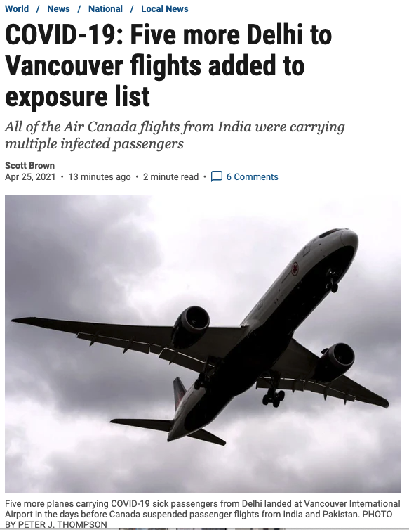灾难! 温哥华再增5架印度毒航班 多名感染者入境! 印度疫情再破纪录 每分钟有2名患者死亡 新冠疫情 第2张