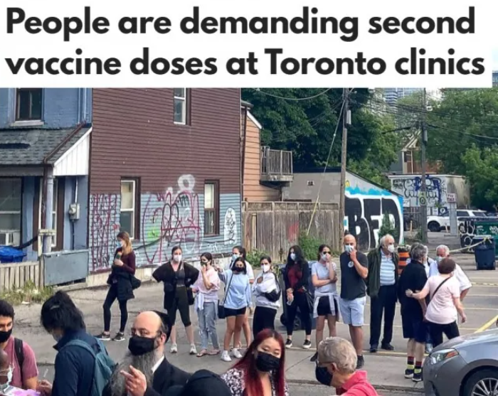 给力! 打完疫苗仅0.15%感染 加拿大人披上“防弹衣”! 华人接种点疫苗抢疯了! 新闻 第12张