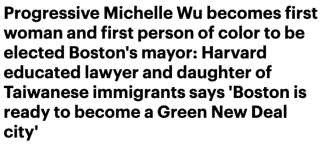 创造历史! 华裔移民二代当选波士顿首位女市长! 哈佛毕业 燃爆全网! 背后故事感人 新闻 第1张
