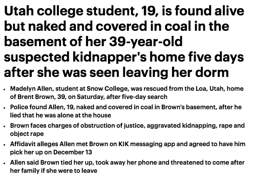 惊险! 19岁美女大学生遭大叔绑架 全身赤裸躺地下室 浪漫约会变强奸! 新闻 第1张