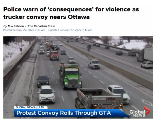 沦陷! 加拿大首都国会山被包围! 卡车疯狂鸣笛8小时 公路瘫痪 恐酿暴乱! 新闻 第11张