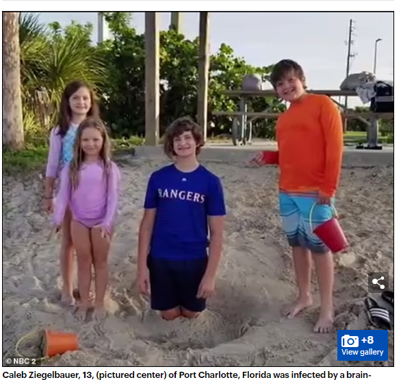 恐怖! 13岁男孩沙滩玩水 回家突发癫痫+高烧 住院插管! 染致死罕见病! 新闻 第8张