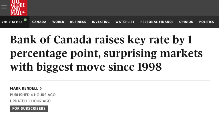 炸了! 美国通胀9.1%创纪录 加拿大惊人加息 房地产受重大影响 下次可能更惨! Uncategorized 第3张
