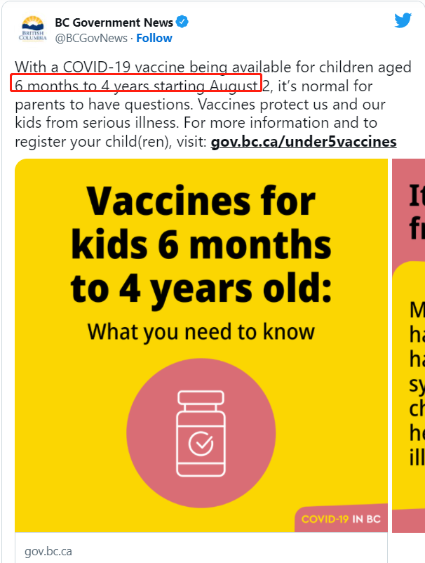 BA.5疫情蔓延! BC今起开打疫苗! 今年已有儿童死! 医生警告! 新冠疫情 第3张