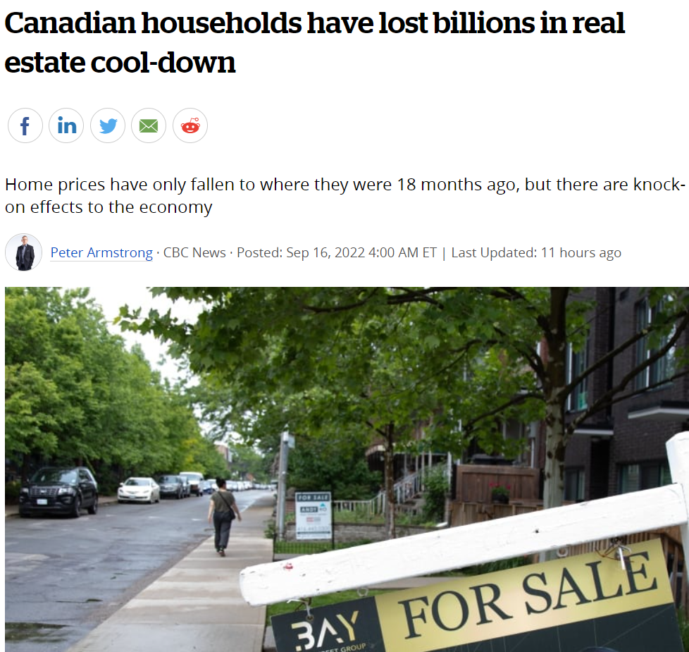 加拿大人集体变穷! 加币跌至2年最低 房价骤跌家庭财富遭凶狠侵蚀 $9901亿没了！ 社会 第9张